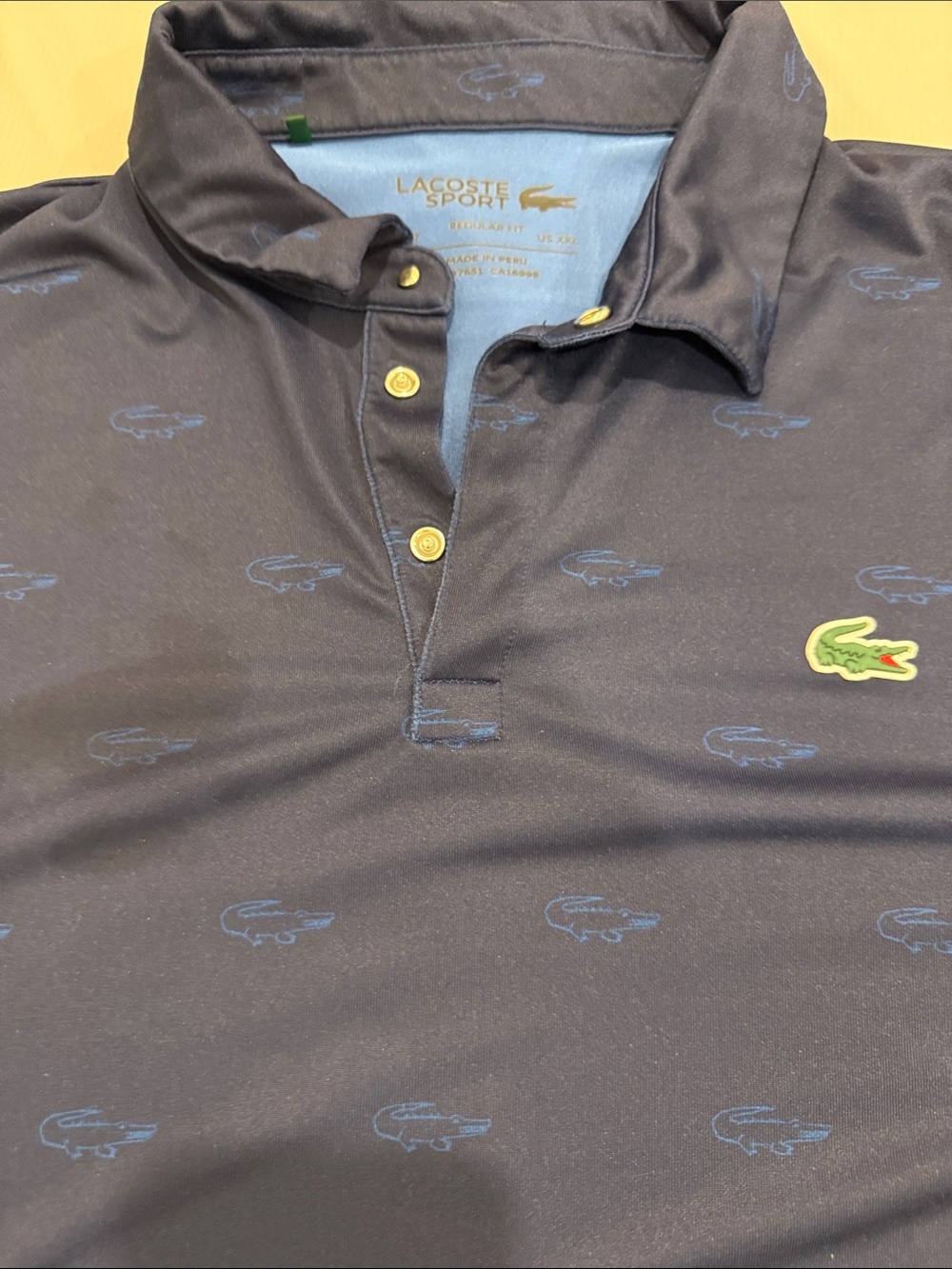 Lacoste Men’s UV Protect Ultra Dry Golf Polo Navy XXL